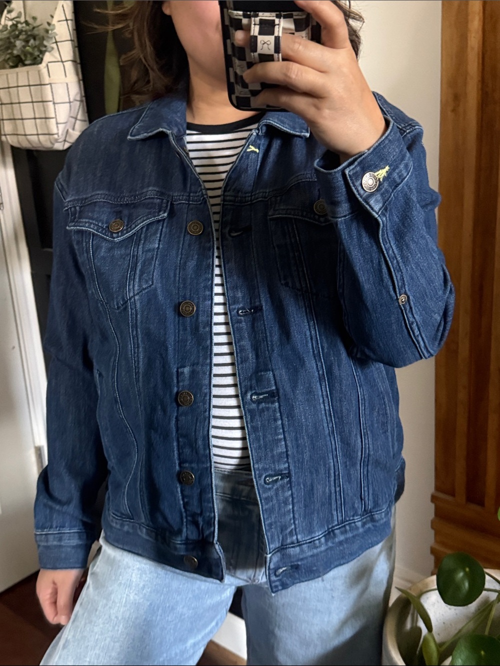ANTHROPOLOGIE X Pilcro Farrah Relaxed Organic Cotton Denim Jacket. XS Run Big - Picture 7 of 10